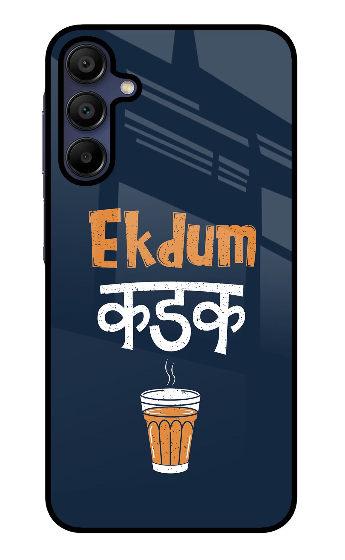 Ekdum Kadak Chai Samsung A15 5G Glass Case Back Cover by Casekaro