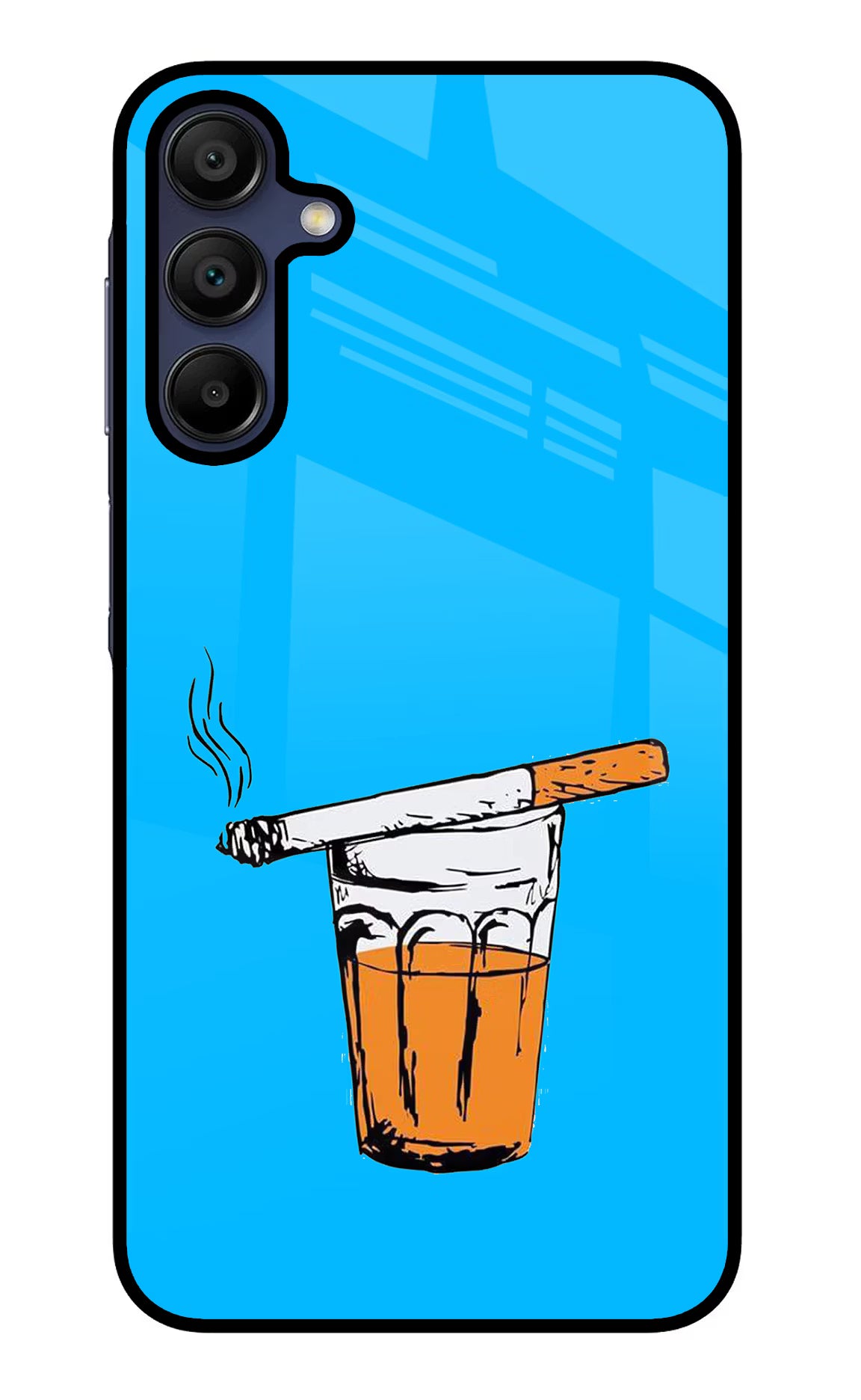 Chai Sutta Samsung A15 5G Glass Case Back Cover by Casekaro
