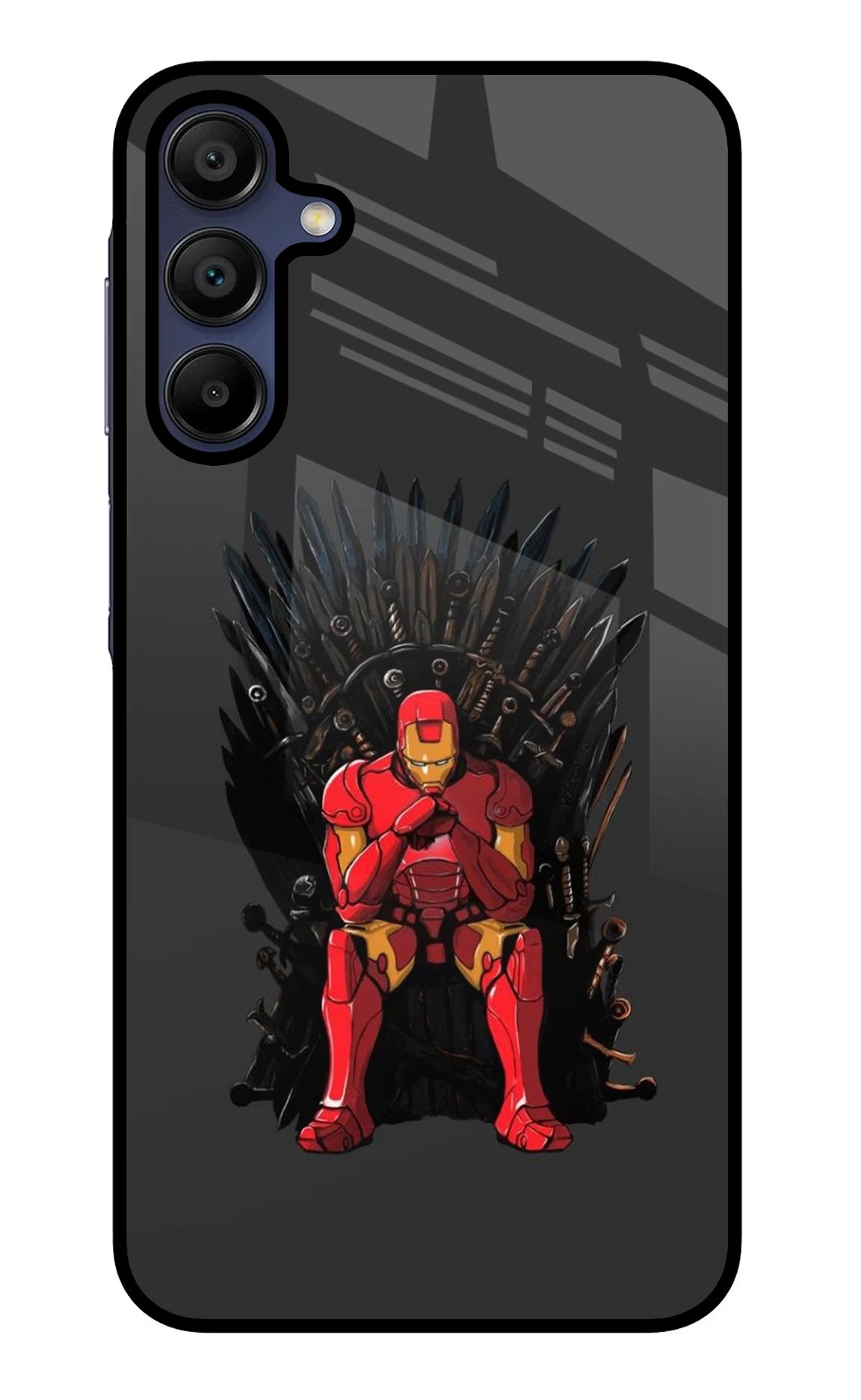 Ironman Throne Samsung A15 5G Glass Case Back Cover by Casekaro