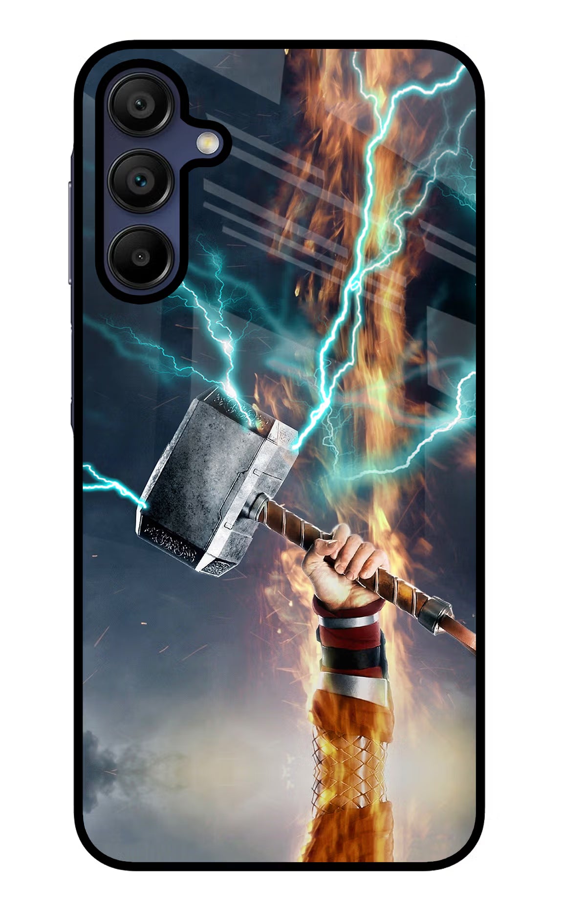 Thor Hammer Mjolnir Samsung A15 5G Glass Case Back Cover by Casekaro