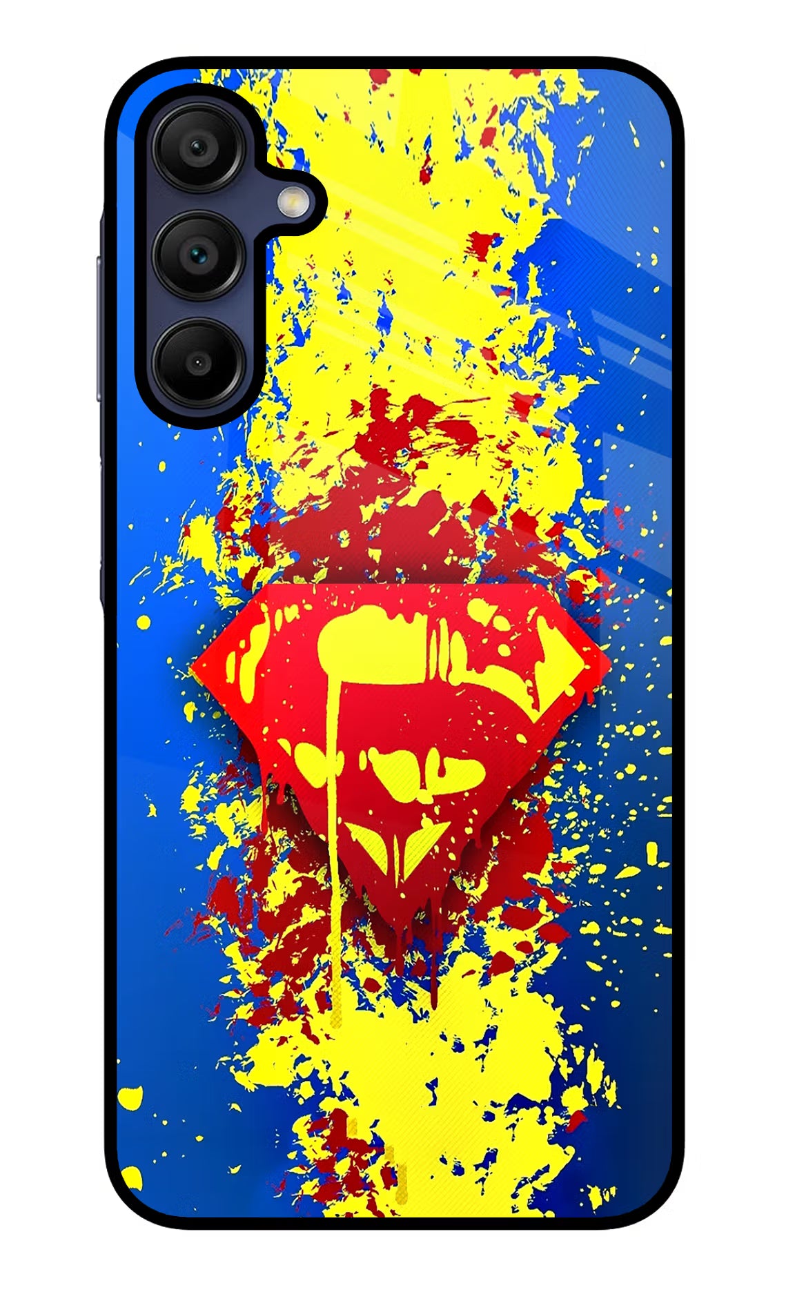 Superman logo Samsung A15 5G Glass Case Back Cover by Casekaro