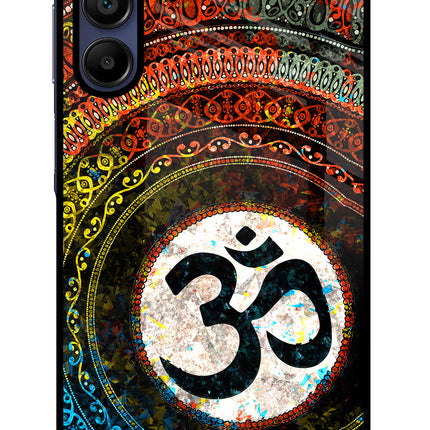 Om Cultural Samsung A15 5G Glass Case Back Cover by Casekaro