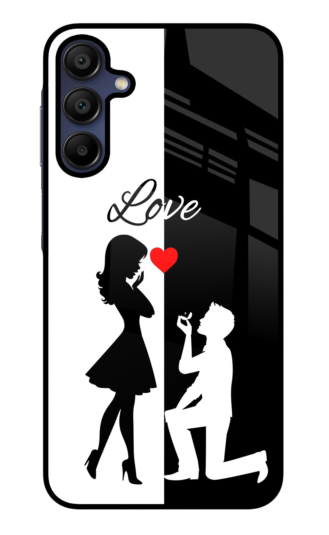 Love Propose Black And White Samsung A15 5G Back Cover