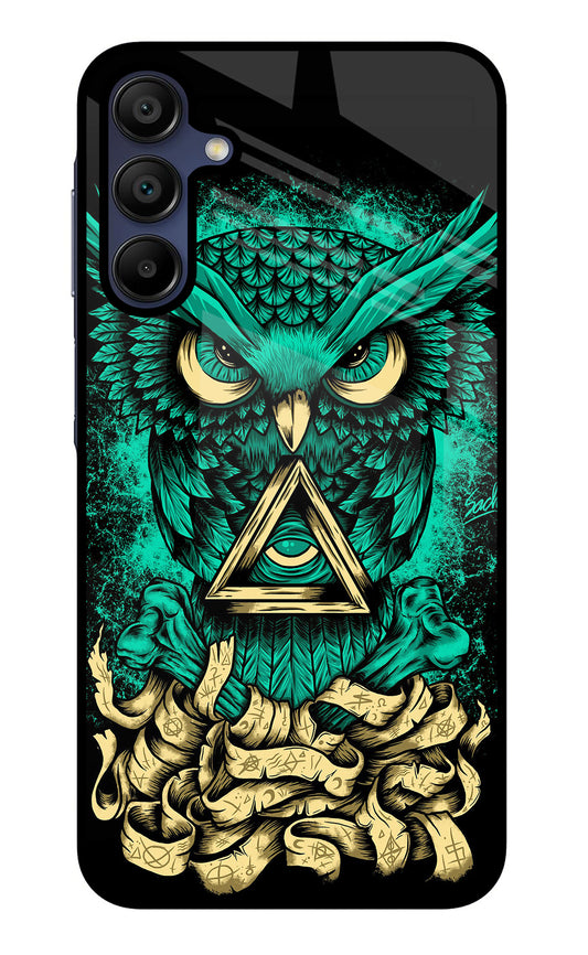 Green Owl Samsung A15 5G Glass Case