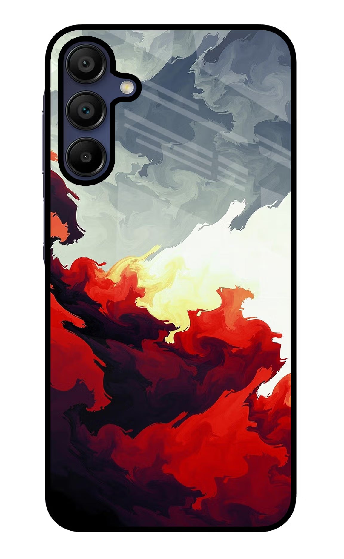 Fire Cloud Samsung A15 5G Glass Case Back Cover by Casekaro