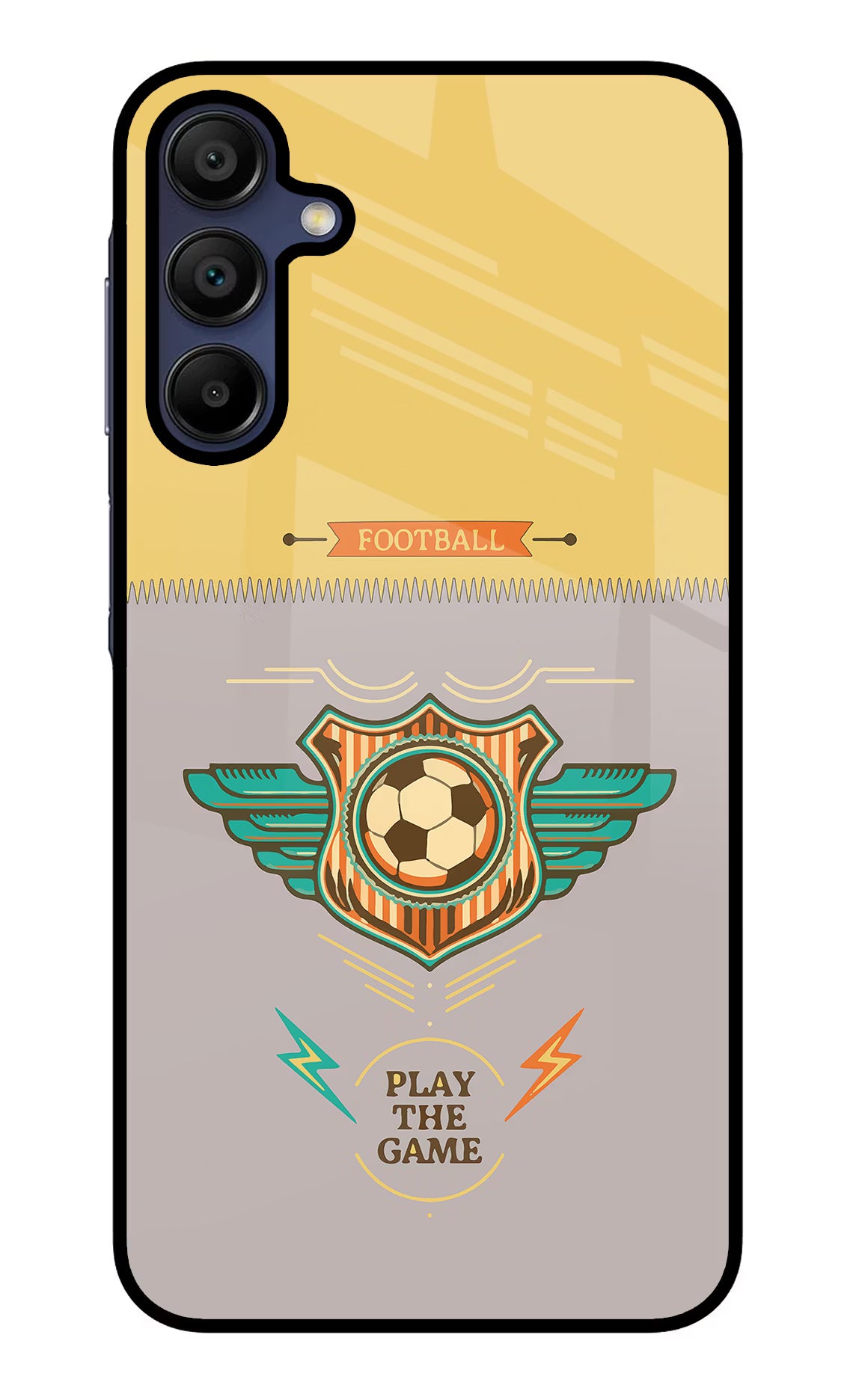 Football Samsung A15 5G Glass Case Back Cover by Casekaro