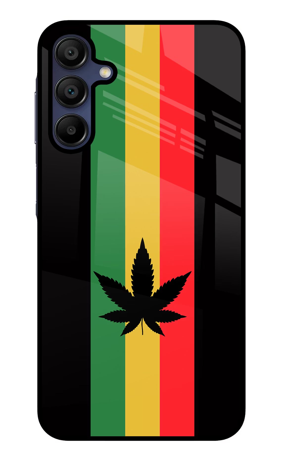 Weed Flag Samsung A15 5G Glass Case Back Cover by Casekaro