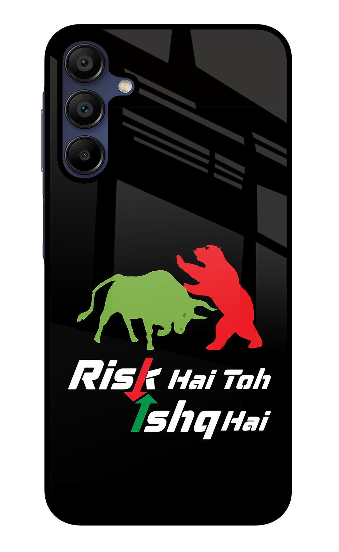 Risk Hai Toh Ishq Hai Samsung A15 5G Glass Case Back Cover by Casekaro