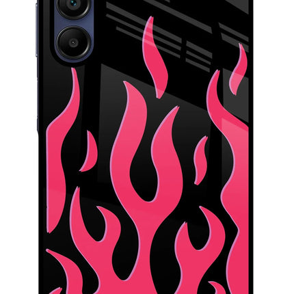 Fire Flames Samsung A15 5G Glass Case