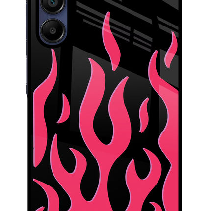 Fire Flames Samsung A15 5G Glass Case Back Cover by Casekaro