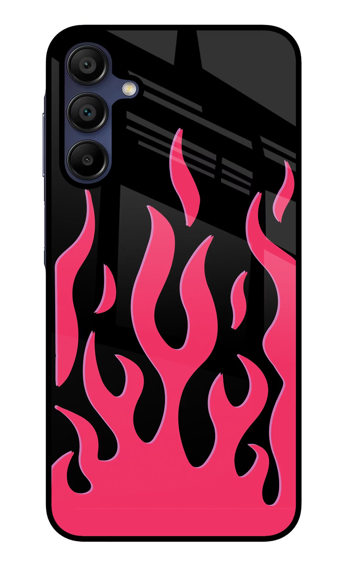 Fire Flames Samsung A15 5G Glass Case Back Cover by Casekaro