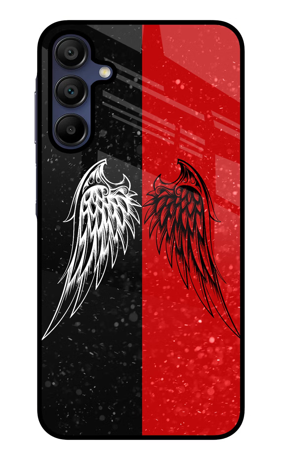 Wings Samsung A15 5G Glass Case Back Cover by Casekaro