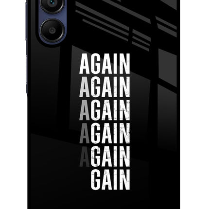 Again Again Gain Samsung A15 5G Glass Case Back Cover by Casekaro