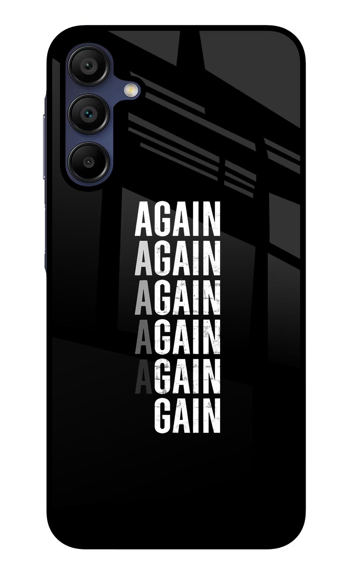 Again Again Gain Samsung A15 5G Glass Case Back Cover by Casekaro