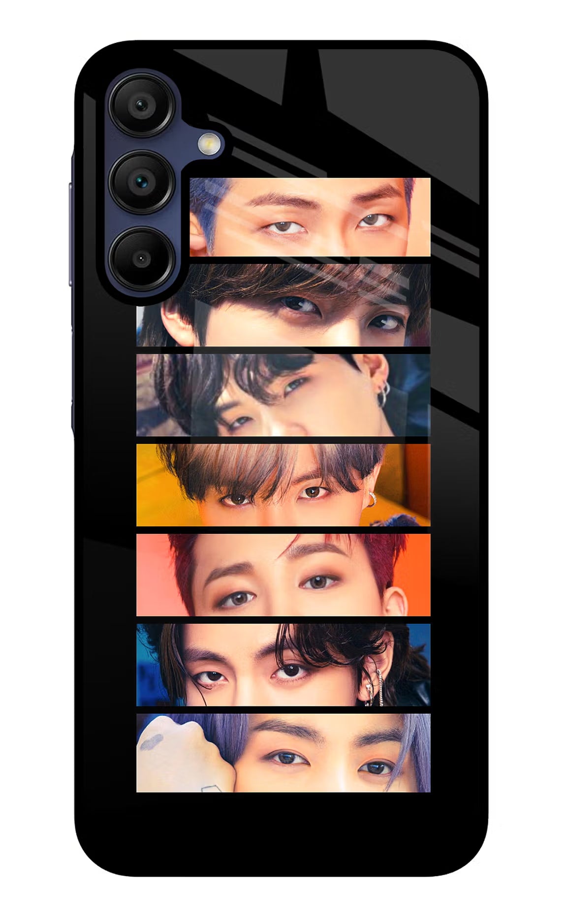 BTS Eyes Samsung A15 5G Glass Case Back Cover by Casekaro