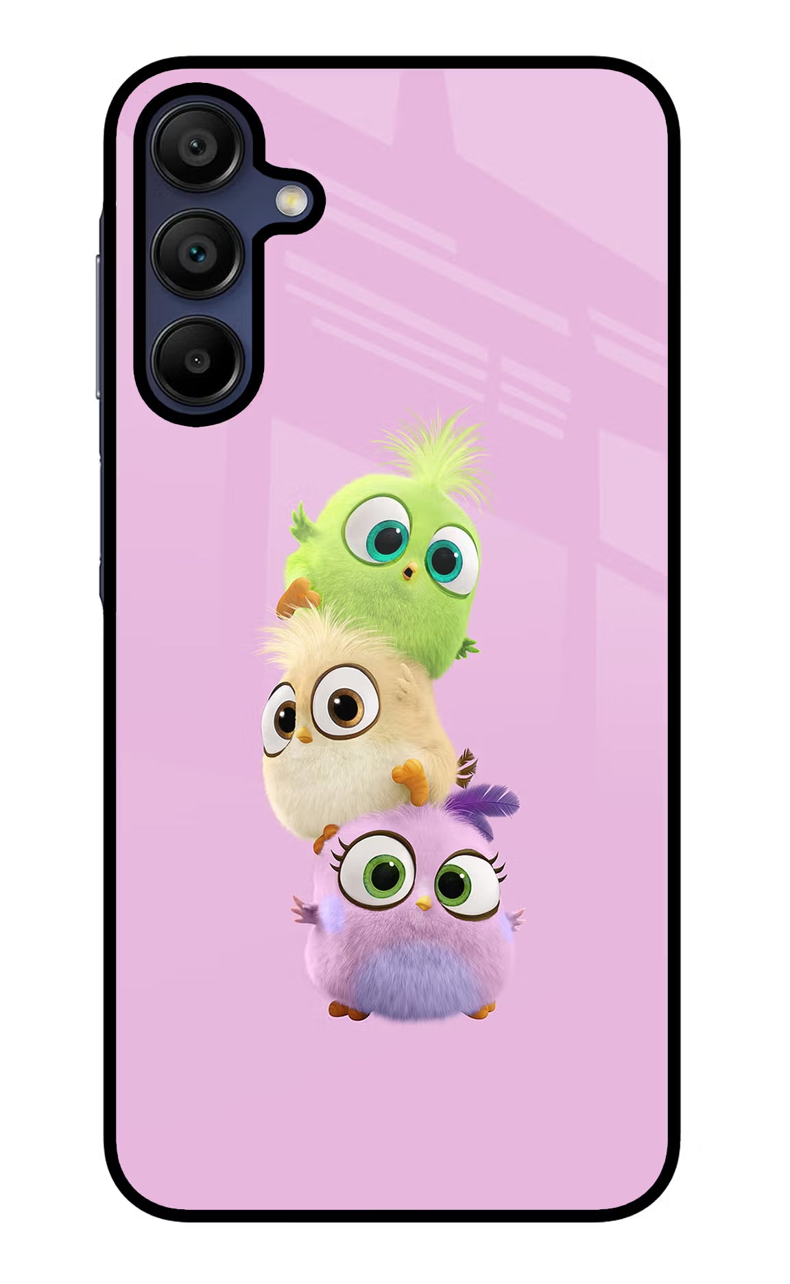 Cute Little Birds Samsung A15 5G Glass Case Back Cover by Casekaro