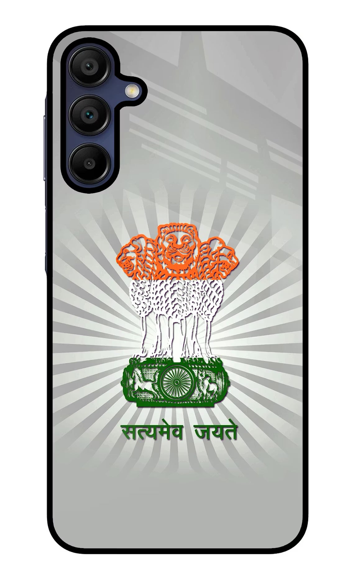 Satyamev Jayate Art Samsung A15 5G Glass Case Back Cover by Casekaro
