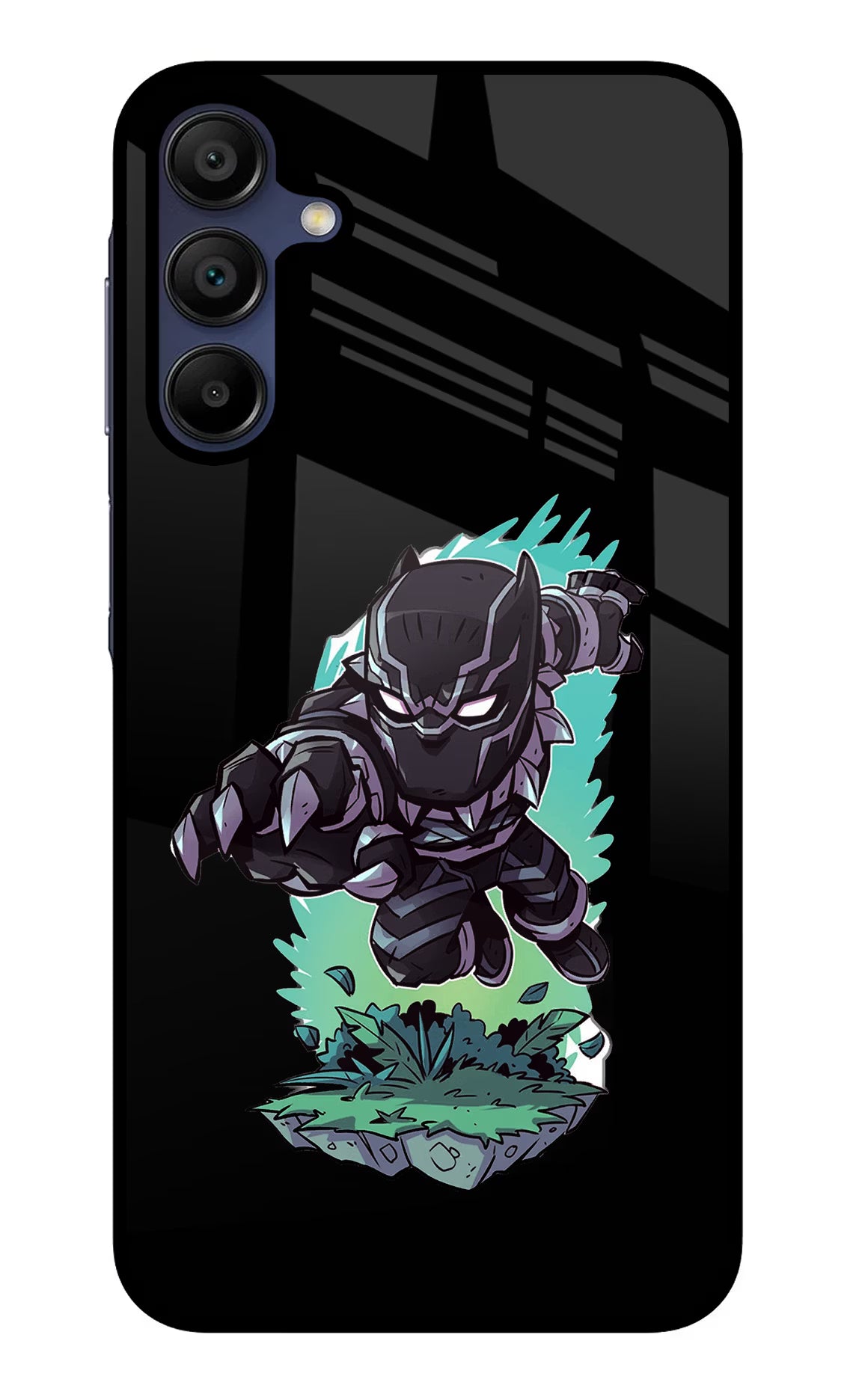 Black Panther Samsung A15 5G Glass Case Back Cover by Casekaro