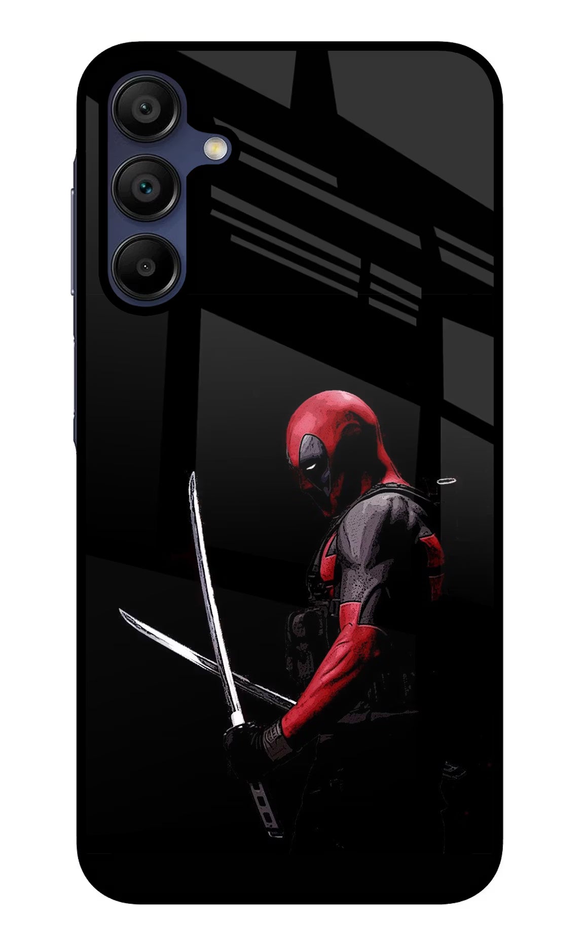 Deadpool Samsung A15 5G Glass Case Back Cover by Casekaro