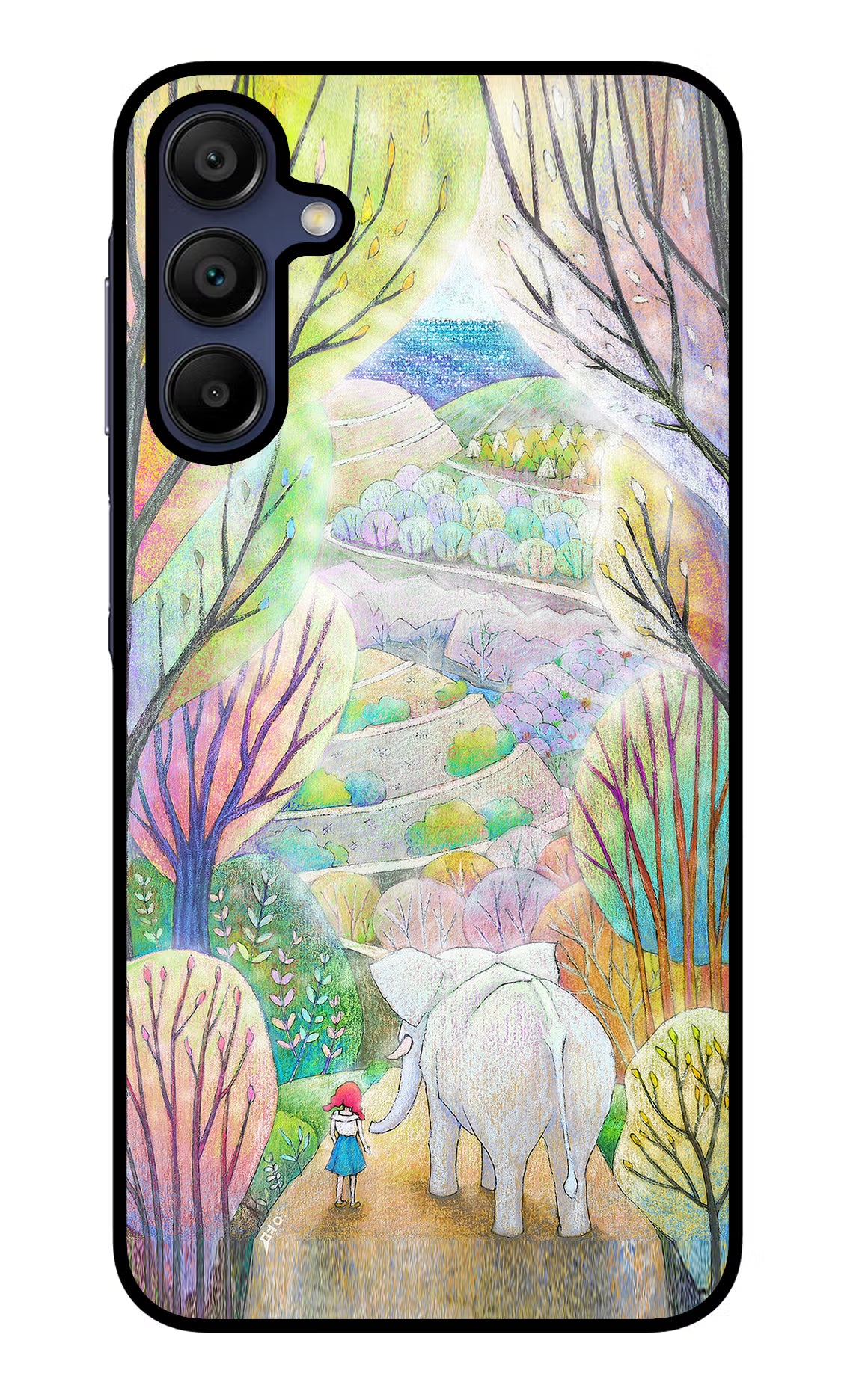 Nature Painting Samsung A15 5G Glass Case Back Cover by Casekaro