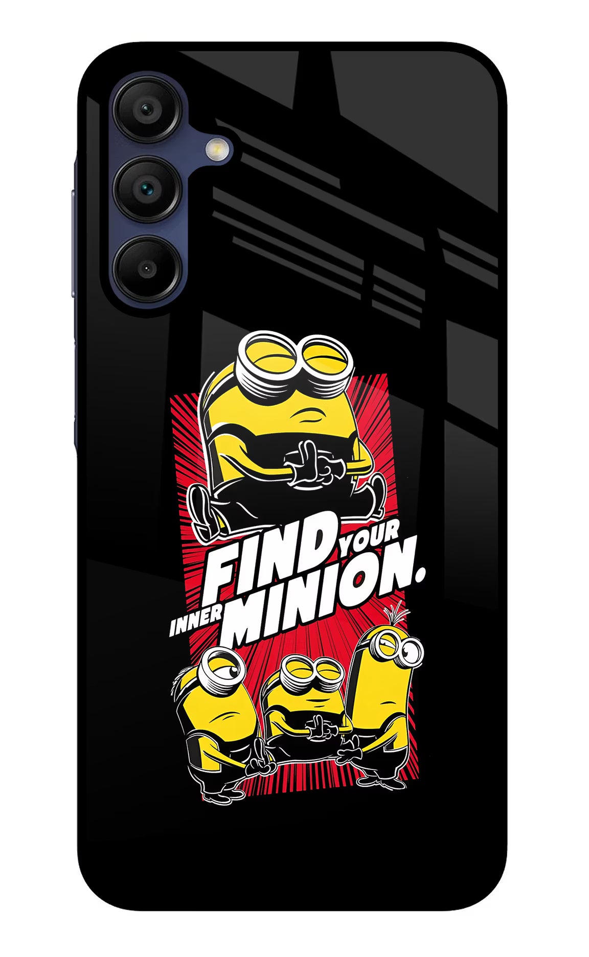 Find your inner Minion Samsung A15 5G Glass Case Back Cover by Casekaro