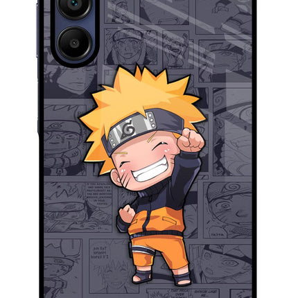 Chota Naruto Samsung A15 5G Glass Case Back Cover by Casekaro