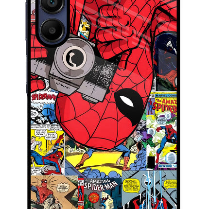 Spider Man Samsung A15 5G Glass Case Back Cover by Casekaro
