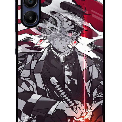Demon Slayer Samsung A15 5G Glass Case Back Cover by Casekaro