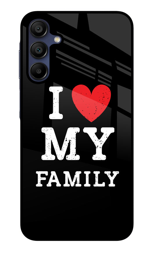 I Love My Family Samsung A15 5G Glass Case