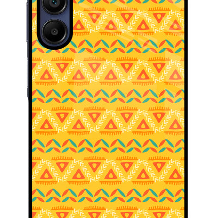 Tribal Pattern Samsung A15 5G Glass Case Back Cover by Casekaro