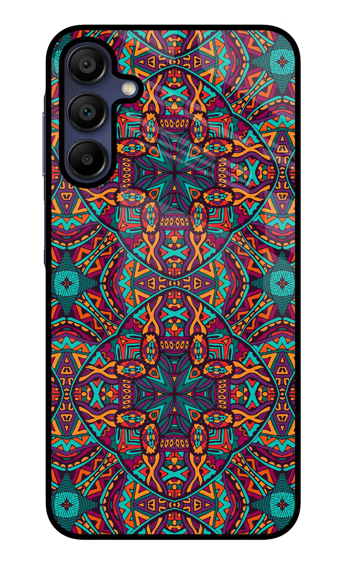 Colour Mandala Samsung A15 5G Glass Case Back Cover by Casekaro