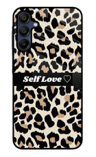 Leopard Print Self Love Samsung A15 5G Glass Case