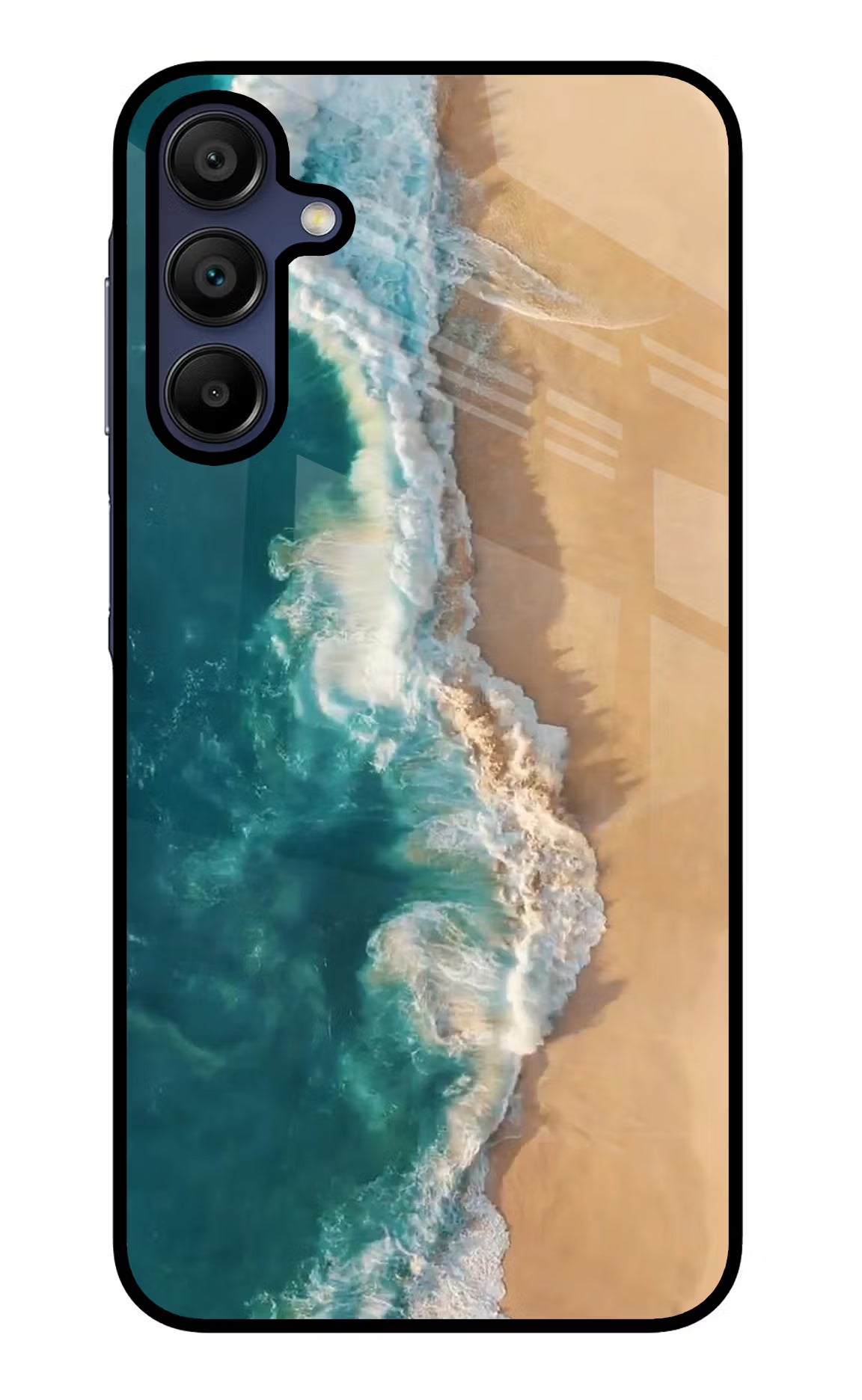 Ocean Beach Samsung A15 5G Glass Case Back Cover by Casekaro