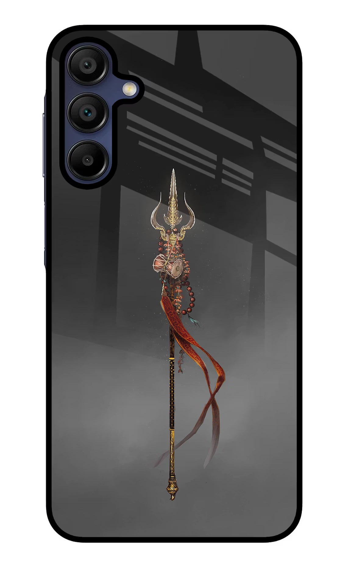 Shiv Trishul Samsung A15 5G Glass Case Back Cover by Casekaro