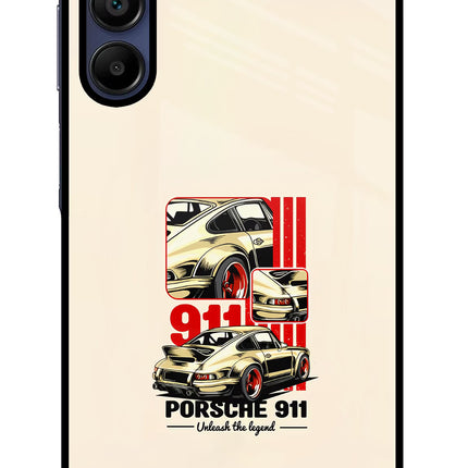 Classic Porsche 911 Samsung A15 5G Glass Case Back Cover by Casekaro