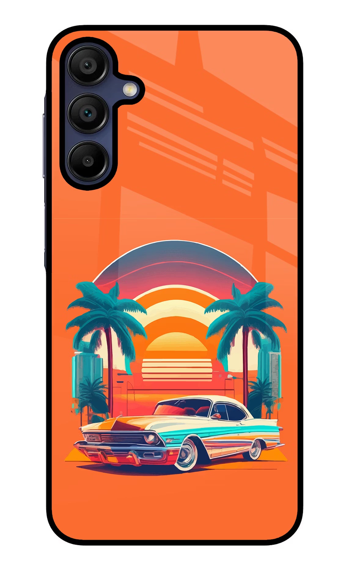 Palm Drive 80s Samsung A15 5G Glass Case
