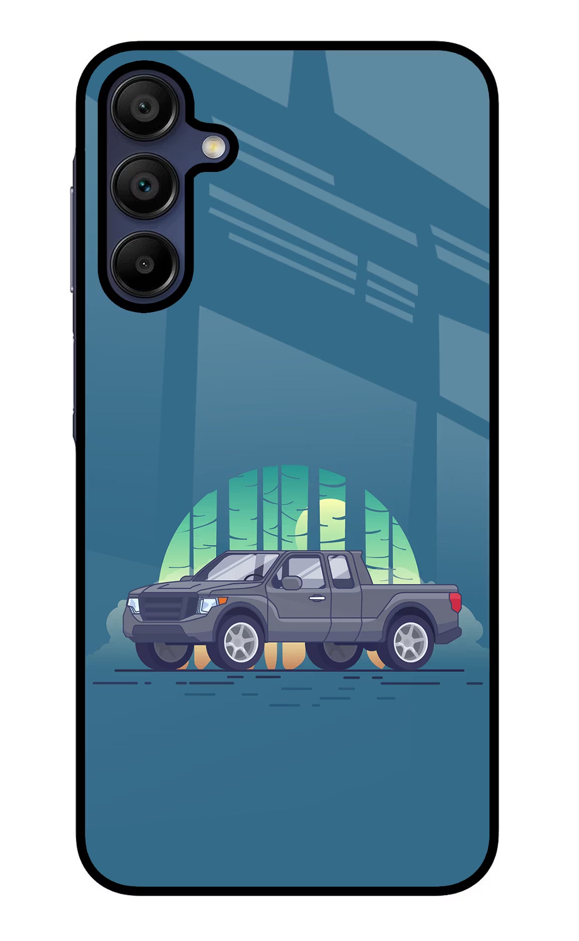 Retro Garage Vibe Samsung A15 5G Glass Case Back Cover by Casekaro