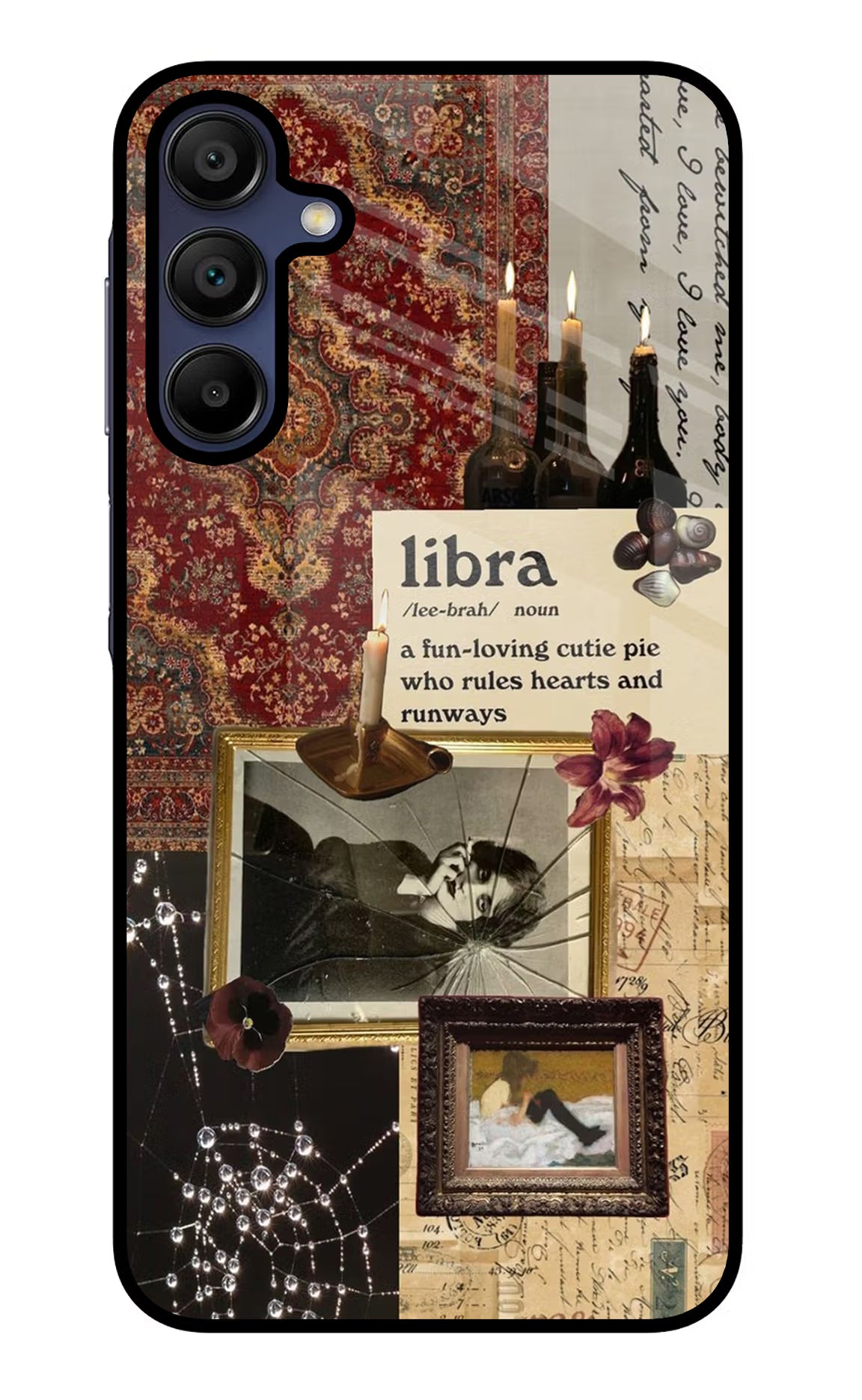 Libra Zodiac Samsung A15 5G Glass Case Back Cover by Casekaro
