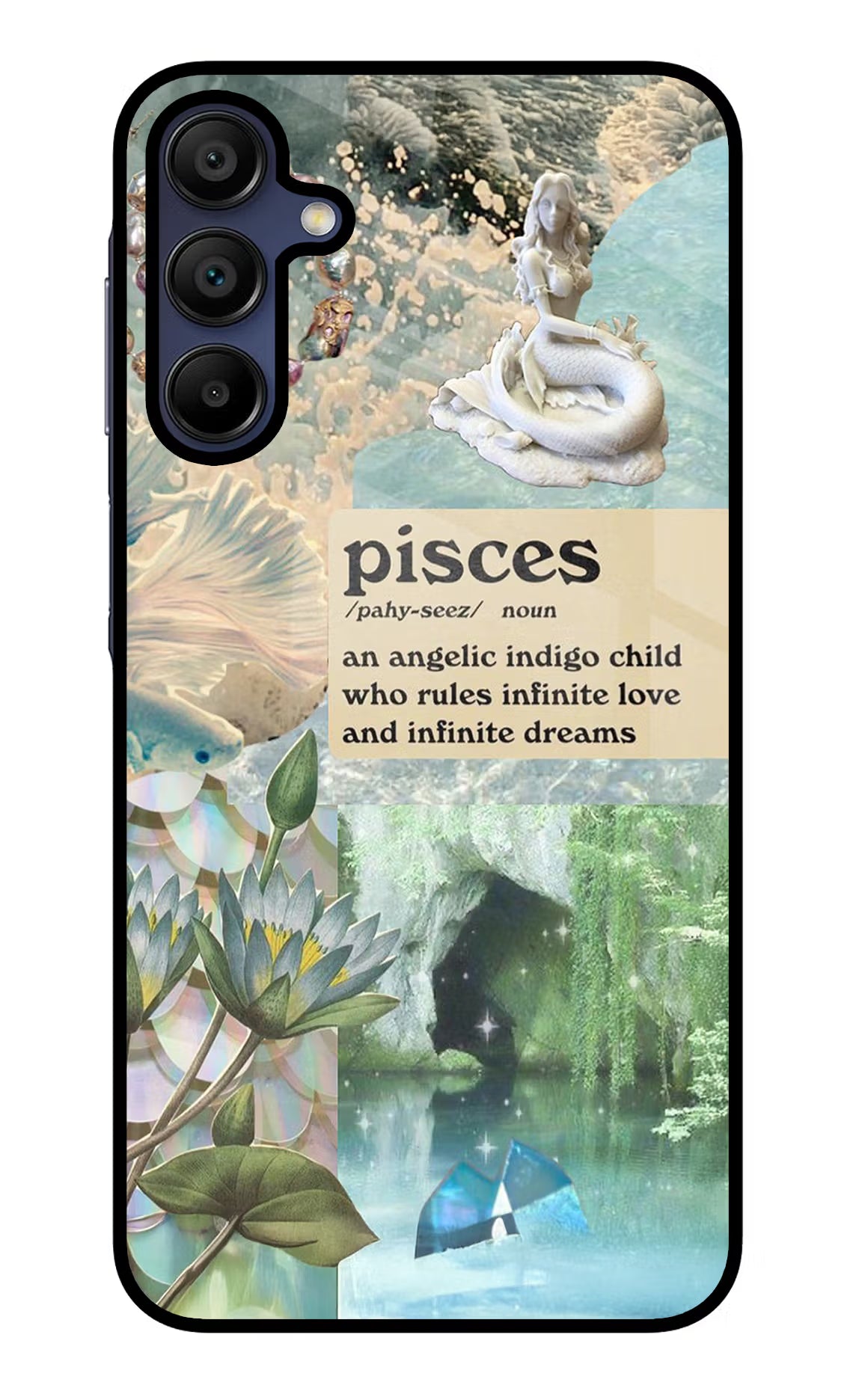 Pisces Zodiac Samsung A15 5G Glass Case Back Cover by Casekaro
