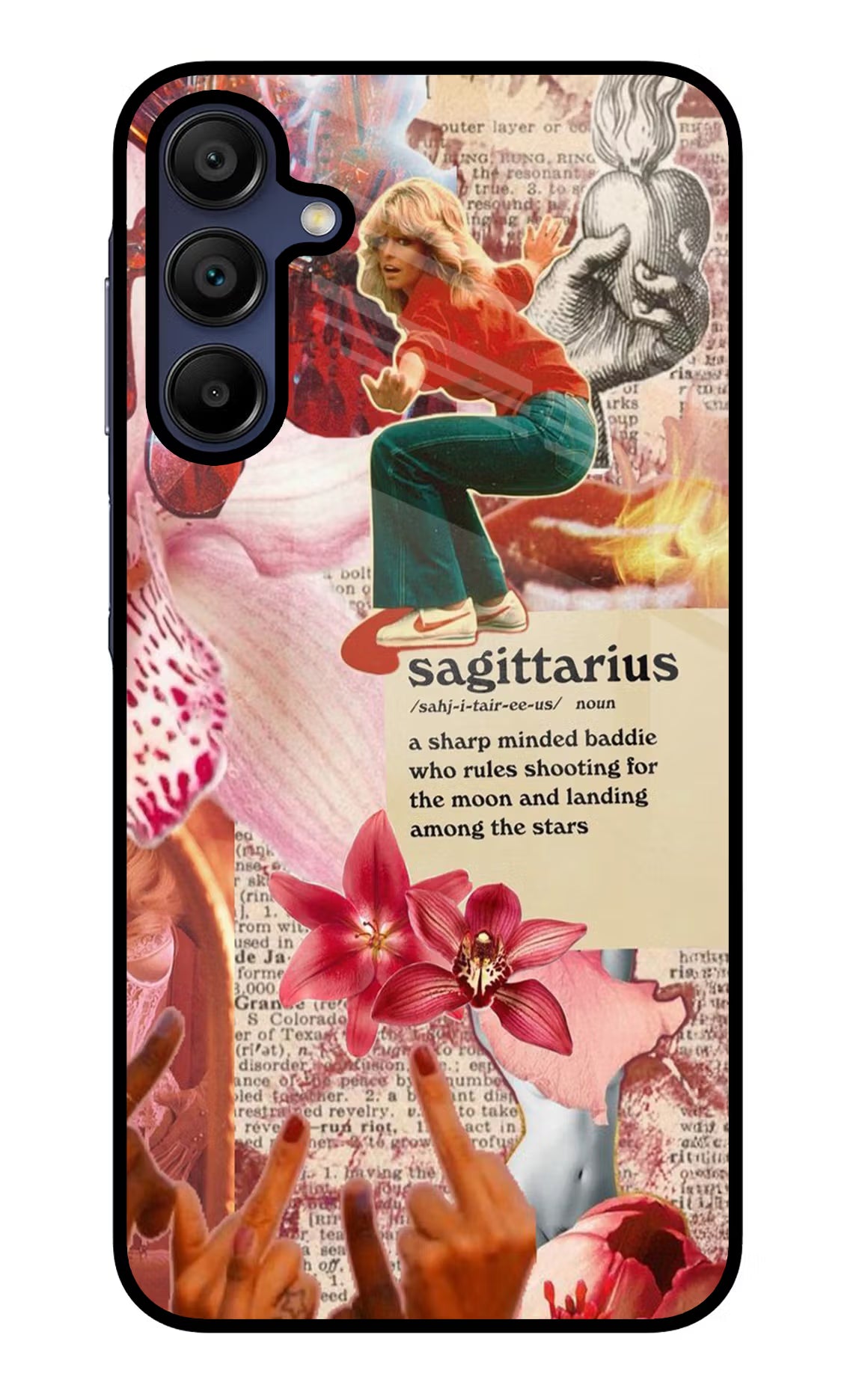 Sagittarius Zodiac Samsung A15 5G Glass Case Back Cover by Casekaro
