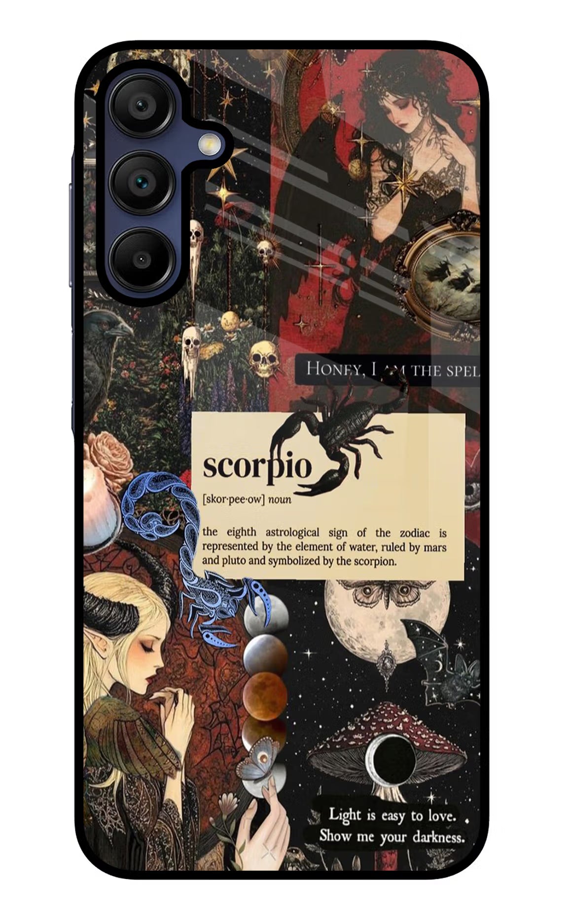 Scorpio Zodiac Samsung A15 5G Glass Case Back Cover by Casekaro