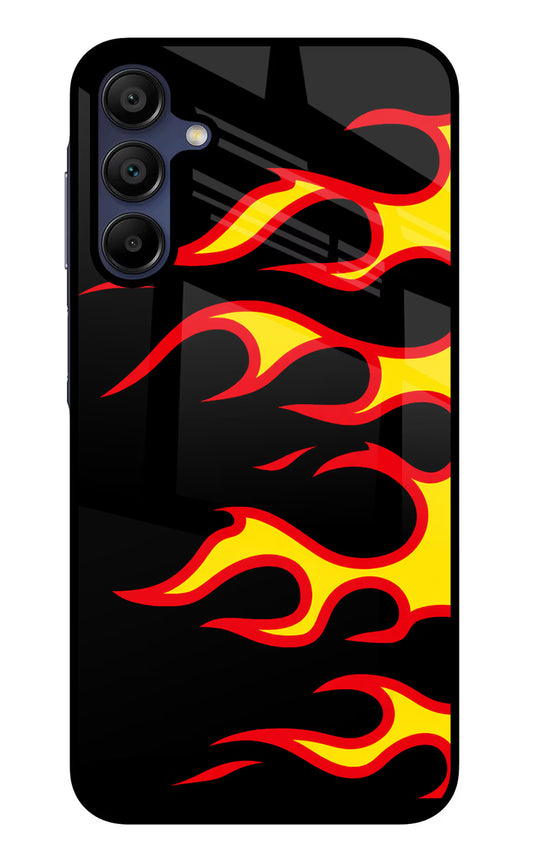 Side Sweep Flames Samsung A15 5G Glass Case