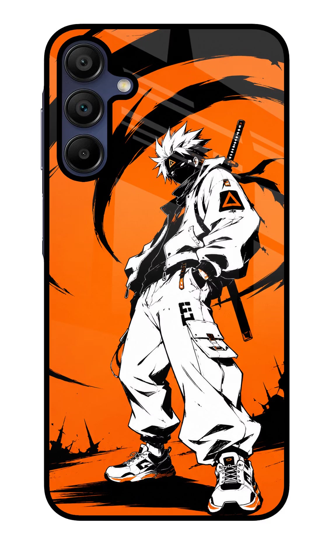 Street Samurai  Samsung A15 5G Glass Case Back Cover by Casekaro