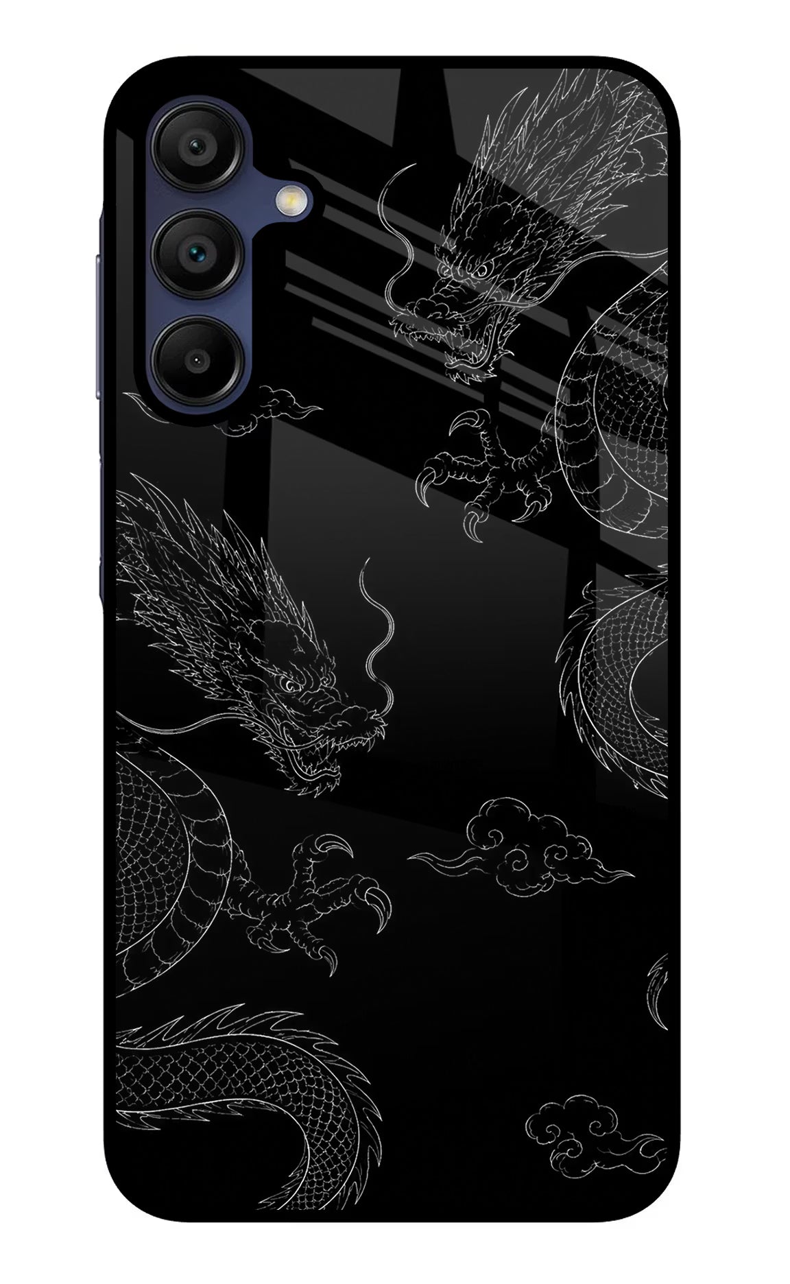 Twin Dragons Samsung A15 5G Glass Case Back Cover by Casekaro