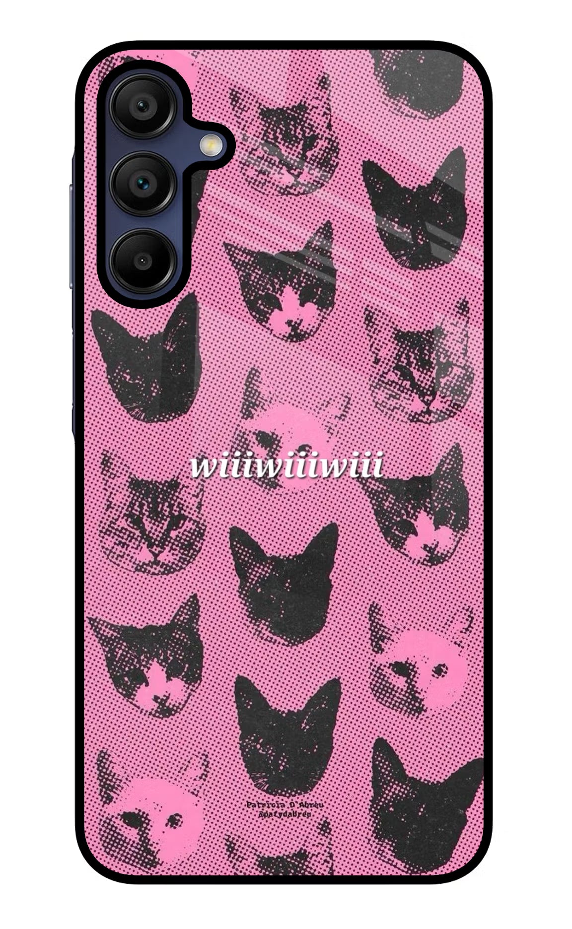 Pink Cats Samsung A15 5G Glass Case Back Cover by Casekaro