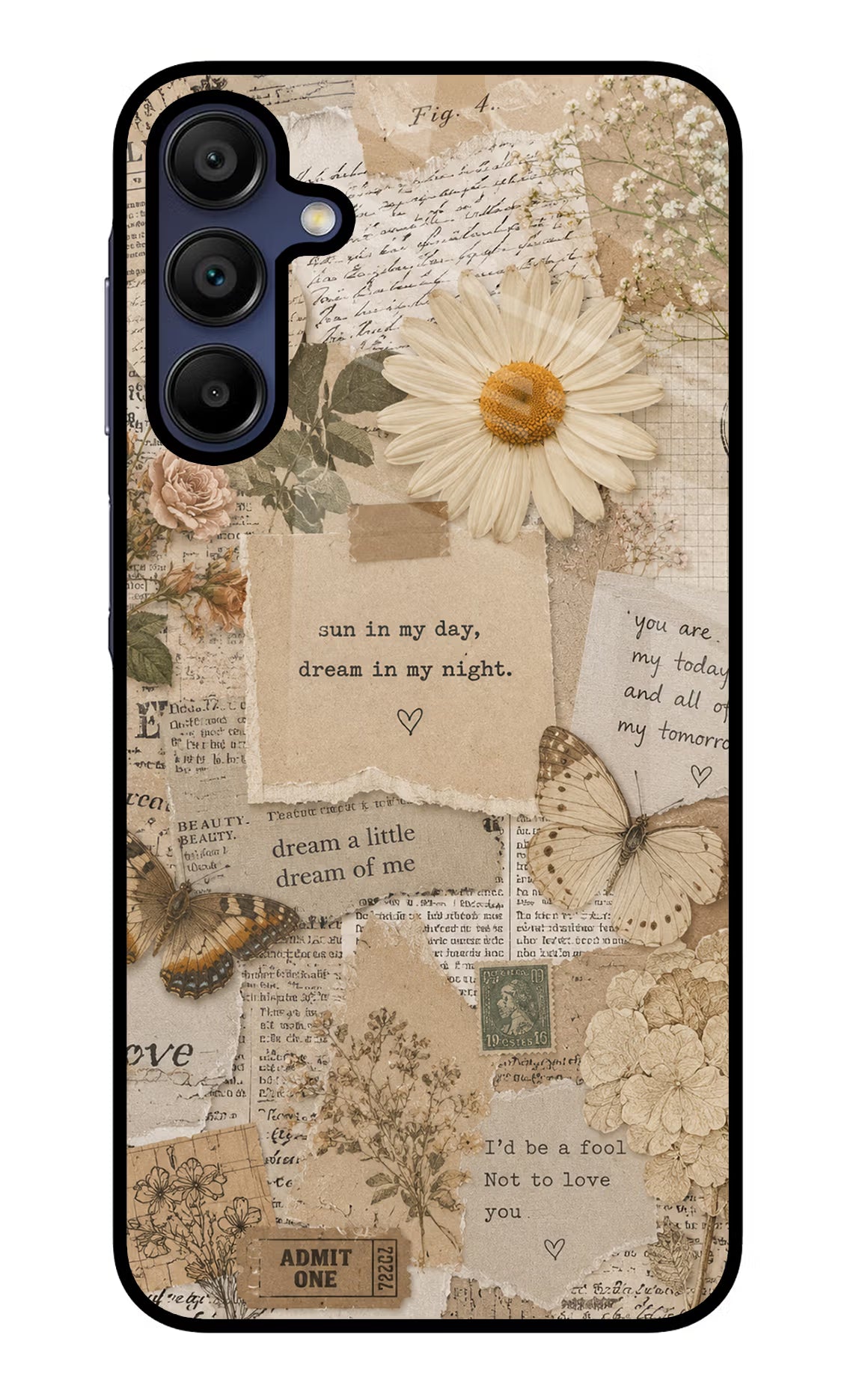 Vintage case Samsung A15 5G Glass Case