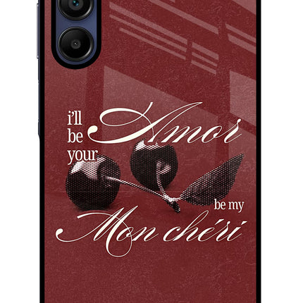 Velvet Cherry Samsung A15 5G Glass Case Back Cover by Casekaro