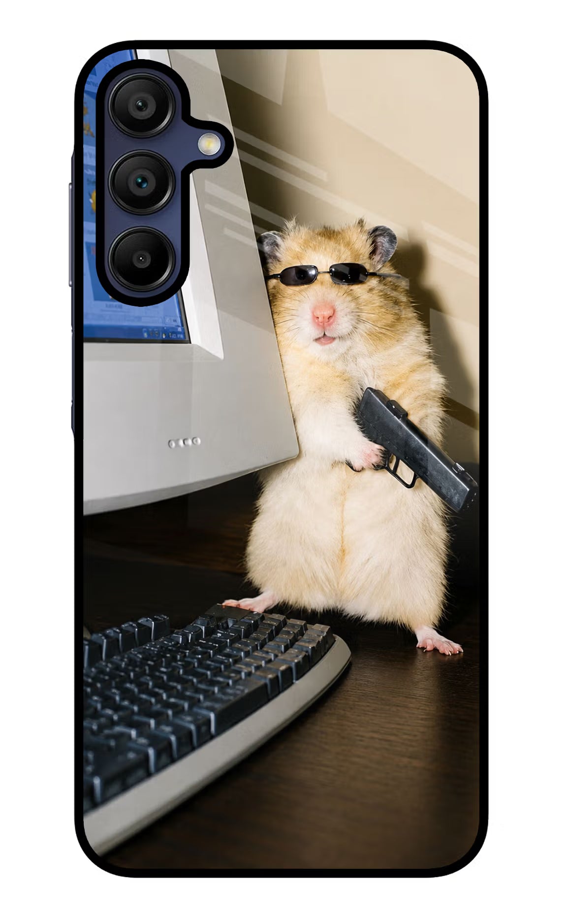 Hacker Hamster Samsung A15 5G Glass Case