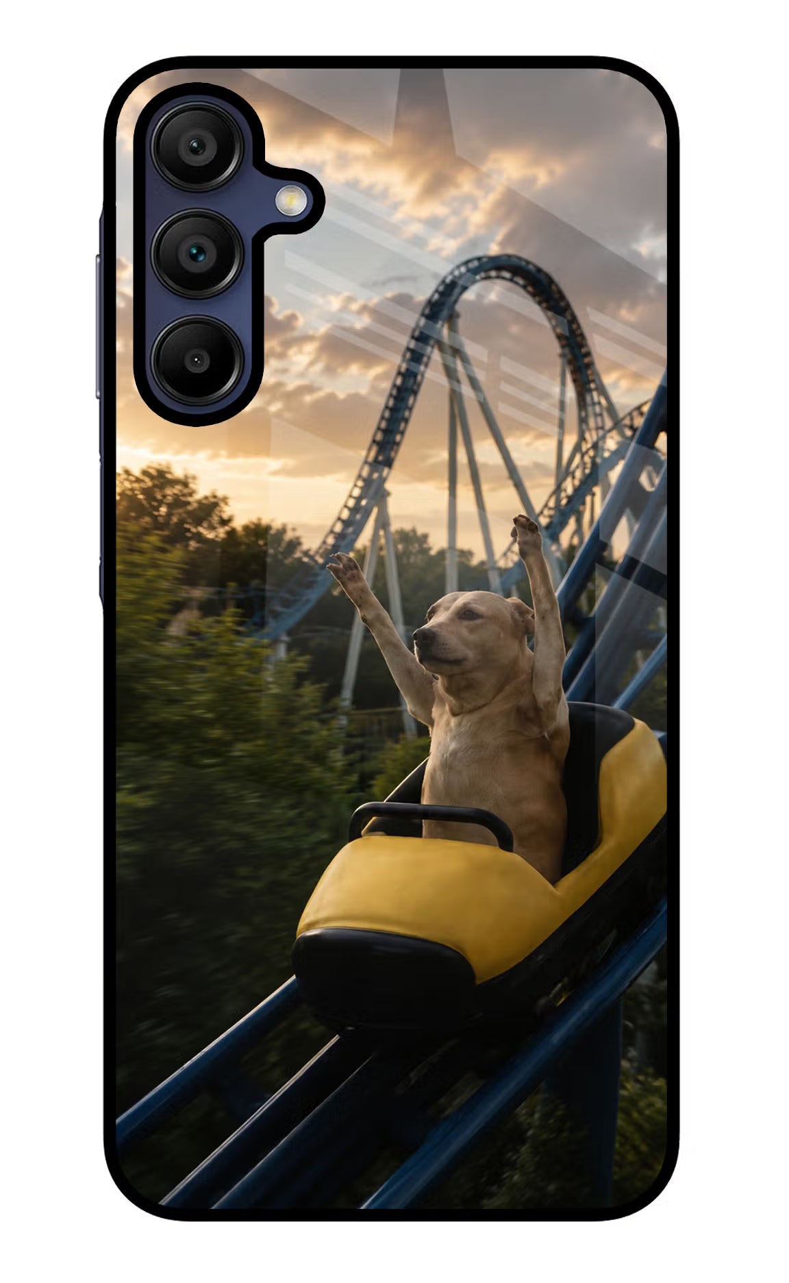 Rollercoaster Dog Samsung A15 5G Glass Case