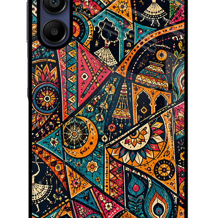 Folk Print Samsung A15 5G Glass Case